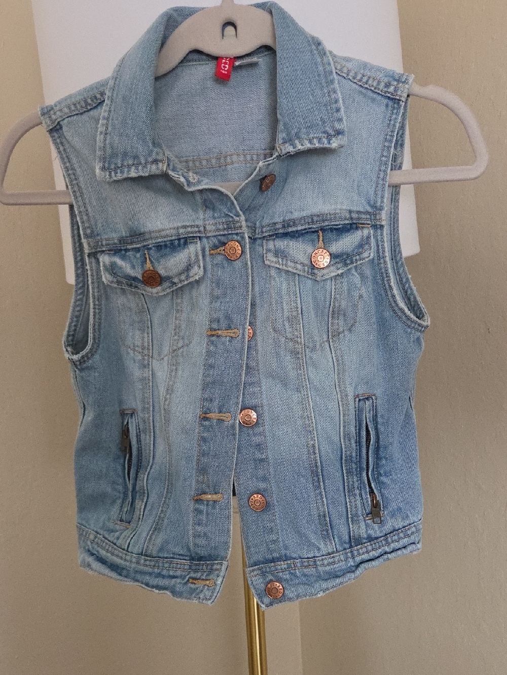 H&M Light Blue Denim Vest
